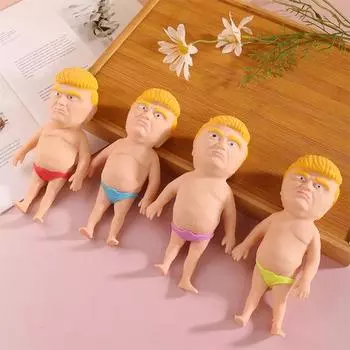 Бывший президент сжимает игрушку, съемные трусы, медленный отскок, TPR, снятие стресса, мультяшная фигурка, сенсорная игрушка-непоседа, подарок для детей и взрослых красный