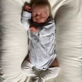 BZDOLL 3D-краска кожи, 47 см, мягкая силиконовая кукла Reborn для мальчиков, игрушка для девочек, 19 дюймов, тканевое тело, спящее искусство Bebe, ручная работа 48cm 3D-paint Skin Doll