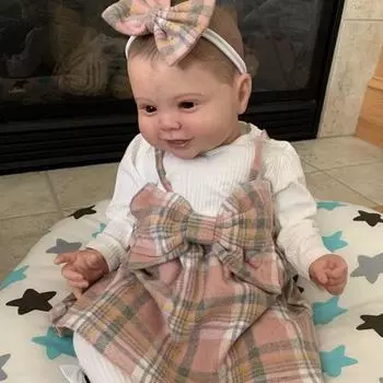 BZDOLL 3D краска с сосудистой веной 60 см мягкая силиконовая улыбающаяся кукла реборн игрушка для девочек толстая принцесса подарок на день рождения для малышей 60cm 3D-paint Skin Doll