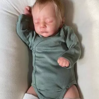 BZDOLL 47 см, 3D-краска, мягкая силиконовая кукла Reborn для мальчиков, ручная работа, 19 дюймов, подарок для девочек, милое спальное платье, игрушка в искусстве Finished 3D Doll