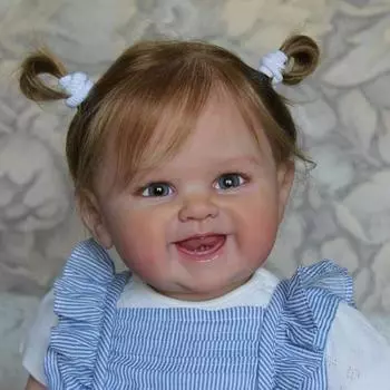 BZDOLL 55 см, 3D-краска, видимые вены, мягкая силиконовая кукла Reborn, игрушка для девочек, улыбающаяся принцесса для малышей, Bebe, наряд, живой подарок 55cm 3D-paint Skin Doll