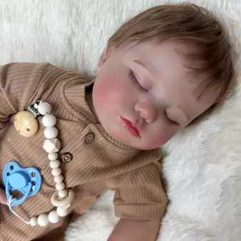 BZDOLL 60 см 24-дюймовая реалистичная спящая кукла-реборн с 3D-рисованием кожи и сосудистой вены, живой мягкий силикон для новорожденных Bebe, милый подарок на день рождения Finished doll