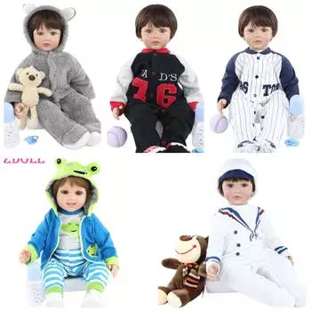 BZDOLL 60 см кукла реборн для мальчиков и девочек-партнеров (Тканевый корпус, мягкая силиконовая конечность) Реалистичная 24-дюймовая малышка Alive Bebe Boy-2, Cloth Body