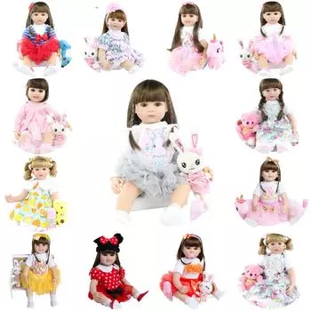 BZDOLL 60 см кукла реборн для малышей, тканевое тело, 24 дюйма, мягкие виниловые конечности, куклы принцессы для девочек, подарок на день рождения, детский игровой домик, игрушка Girl-2