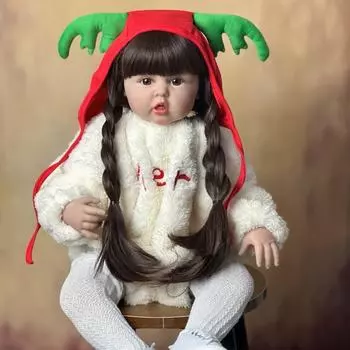 BZDOLL Reborn Baby Doll 60 см, как настоящая мягкая силиконовая виниловая принцесса для малышей Bebe, детский рождественский подарок для девочек, игровой домик Boneca