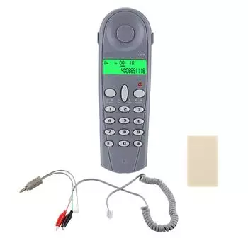 C019 Тестер телефонной линии проводного телефона Линейный мастер Тест проверки кабеля разъема Инструмент Синий Серый