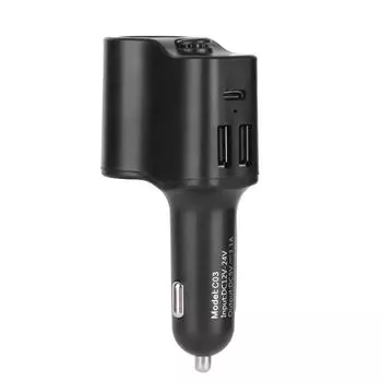 C03 Автомобильный адаптер прикуривателя USB зарядка автомобильный FM-передатчик для ПК смартфонов