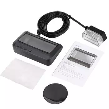 C100 автомобильный HUD проекционный дисплей на лобовое стекло, проектор напряжения, сигнализация OBD2 II EUOBD с противоскользящей накладкой, система предупреждения о превышении скорости