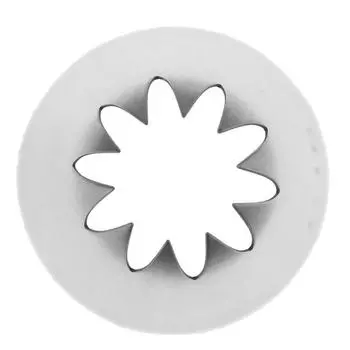 #C10 Насадка для трубок большого размера, декор для крема для торта, насадки для глазури, 10 зубов, закрытая звезда