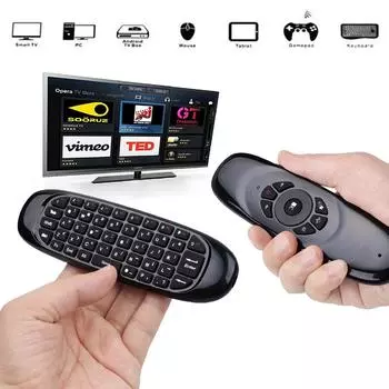 C120 Air Mouse Mini Keyboard Mouse Somatosensory Gyroscope Двусторонний 2.4G RF Smart Remote Control для ПК Android Smart TV Box English letters