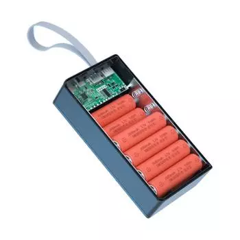 C12 Power Bank Shell Solderless Detachable DIY 12x18650 QC/PD Portable Wireless Charger Case for Smart Phone