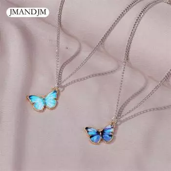 C188 летние новинки постепенное изменение ожерелье бабочка, Mori цвет небольшой свежий парный браслет-цепочка на ключицу