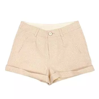 C2084 Foreign Trade New Three-Dimensional Jacquard One Button Korean Style Pants women Flanging Casual Pants Comfortable Shorts Hot Pants Pink S