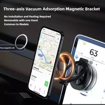 C2 Новый автомобильный магнитный вакуумный адсорбционный кронштейн с вращением на 360°, держатель для мобильного телефона с навигацией, универсальная складная подставка для автомобильного телефона