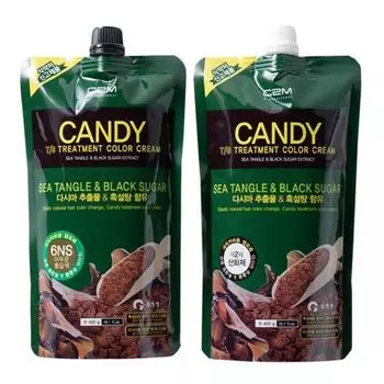 C2M Candy Treatment Color Cream Hair Dye 400g 7 minute speed dyeing, C2M Candy 5N light brown, 1 piece