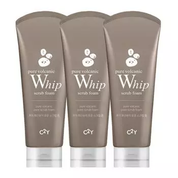 C2Y Pure Volcanic Pore Scrub Foam, 120 мл, 3 шт.