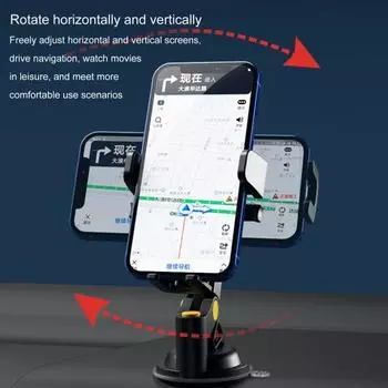 C4 Автомобильный держатель для телефона, универсальный, вращающийся на 360 градусов, с присоской, крепление на приборную панель автомобиля