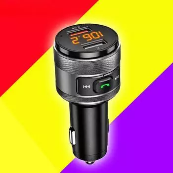 C57 Мини-автомобильный Bluetooth FM-передатчик с быстрой зарядкой QC 3.0 и USB-плеером