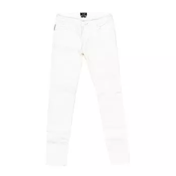 C5J06-5X Женские длинные джинсы с рваным и потертым эффектом 25-USA белый