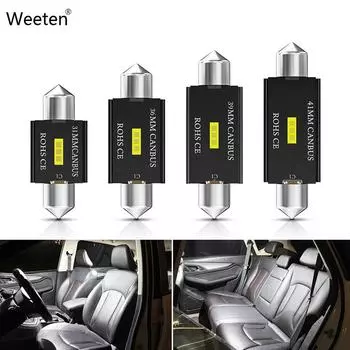 C5W светодиодный CANBUS C10W светодиодный светильник гирлянда 31 мм 36 мм 39 мм 41 мм CSP интерьер автомобиля купольная лампа лампа для чтения номерного знака белый 12 В 41mm белый