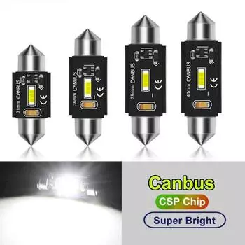 C5W светодиодный CANBUS C10W светодиодный светильник гирлянда 31 мм 36 мм 39 мм 41 мм CSP интерьер автомобиля купольная лампа лампа для чтения номерного знака белый 12 В 41mm белый