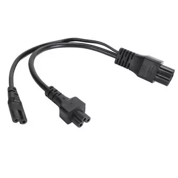 C6 - C5 C7 Y-разветвитель Кабель питания ПВХ оболочка Plug and Play IEC320 C6 Male to C5 + C7 Female Splitter