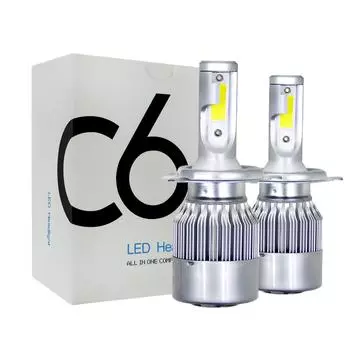 C6 Headlights Простая установка Превосходная яркость Прочные Необходимые Инновационные Высоко оцененные Модернизированные Автомобильные лампы H4