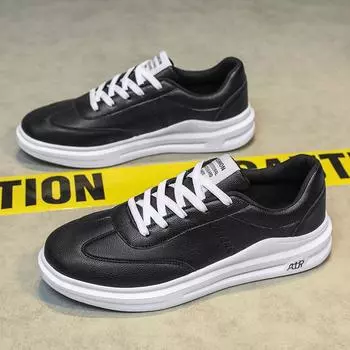 C8602 Новые Four Seasons, модные туфли на платформе McQueen, повседневные спортивные универсальные маленькие белые туфли. 39 чёрный