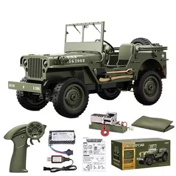 C8815 RC Car 2.4G 4wd Off-road RTR Crawler 1941 Mb Scaler Willys Jeep Climbing Scale Military Truck Vehicle Adult Kids Toy
