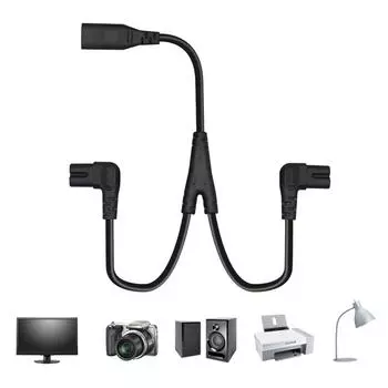 C8 to 2xC7 Male to Female восьмисимвольный удлинительный кабель питания IEC320 C7 to C8 удлиненный шнур питания