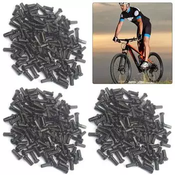 C# 150 шт. металлические ниппели для спиц 14G 2 мм для горного велосипеда (черный)