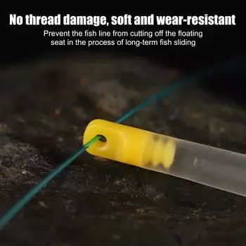 C# 20x Fishing Float Rest Rotation Swivels Silicone Bobber Holder Stopper (L)