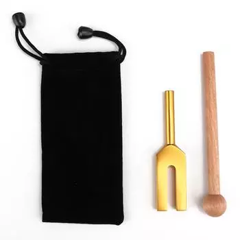 C-4096 Камертон Медитация Настройка Энергетическая Вилка С Молотком Золото