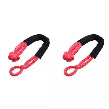 C# Автомобильный прицеп Ленточный трос 38000 фунтов U-образный крюк для внедорожника Буксировочный ремень для квадроцикла (красный