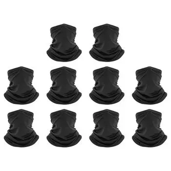 C# Cycling Pure Face Cover Riding Sunscreen Scarf Outdoor Bandana (Black)