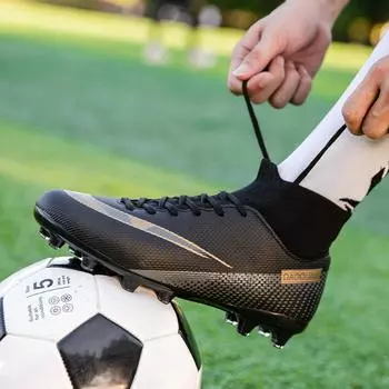 C Luo Assassin New Football Shoes Male and Female Students Broken TF Nails Adult Game Spikes Training Artificial Grass Sneakers 35