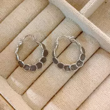 C-образные объемные дисковые сращивающиеся геометрические серьги-капли простые маленькие серьги-гвоздики для девочек