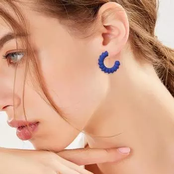 C-образные серьги-гвоздики для женщин, минималистичные легкие эффектные серьги-кольца, геометрические акриловые серьги в виде панциря черепахи, городской гламур, подарок розы красного