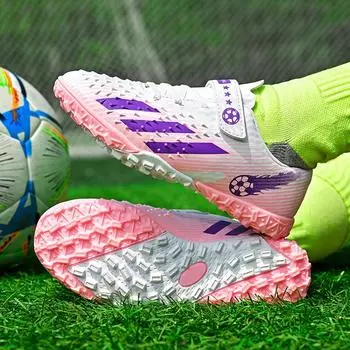 C Romesi Children s Football Shoes Teens Boys and Girls Students Kids Breaking Nails Velcro Grass Game Training 29