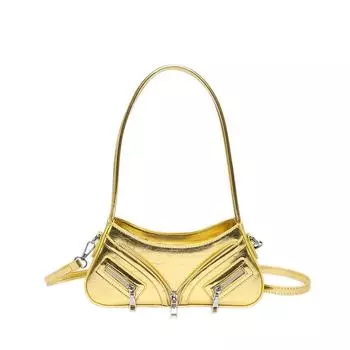 C# Y2k Shoulder Bag PU Leather Crossbody Bag Trendy Cool Designer Handbag for Wo чёрный