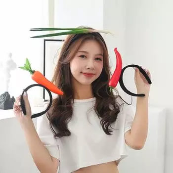 Cabbage Chili Head Bands Carrot Food Headbands Funny Headwear Vegetables Hair Band Fruit Hair Hoop 10