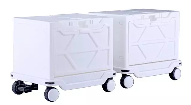 Cabico 2pack set Container 2pack Белый Общая длина 71 мм Масштаб пластиковая модель HAKOBU/CART&CONTAINER (Hakobu/Тележка и набор) Вер. приблизительно. 1/12 МИМ-021-WH