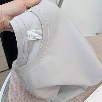 Cabinet Same Style ~ Summer Cotton Love round Neck Short Sleeve Tops Women s Loose Slim Fit Breathable Yoga Sports T-shirt River Stone 8 (weight 62.50 kg-75.00 kg wear)