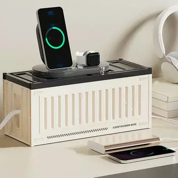 Cable Management Box Power Strip Storage Box, Large Capacity, Dustproof Outlet Hider Wire Organizer