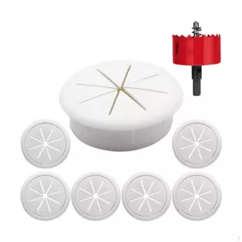 Cable Management Grommet Kit 2-38 60 mm Hole Office and Home Wire Tidy Organizer PC Desk белый