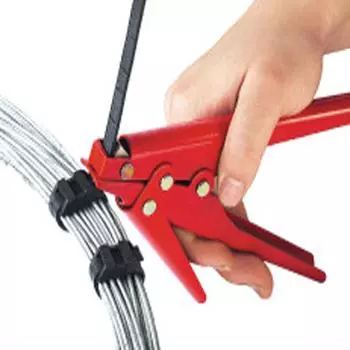 Инструмент для стяжки кабеля HS-519 2,4-9,0 мм портативный нейлоновый кабельный хомут с регулируемым натяжением пластиковый инструмент для стяжки и резки