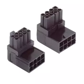 Cablecc 90 градусов вверх и вниз угловой ATX 8P Male to Female адаптер питания для графической карты GPU 2 шт./лот