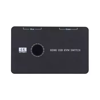 Cablecc KVM USB и HDMI 4K Переключатель Селектор Два ПК Общий монитор HDTV USB порт Клавиатура Мышь Сканер Принтер 2.0