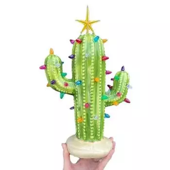 Cactus Resin Decorative Items L Home Lamp Design Atmosphere Green Plant Courtyard LED Light