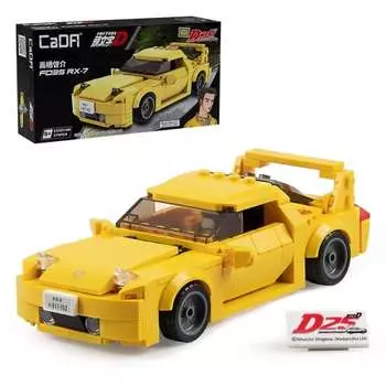CaDA Block x Initial D 25th Anniversary Goods Аниме Initial D 1/24 Мини-машина Кейсуке Такахаши Mazda RX-7 FD3S 278 деталей